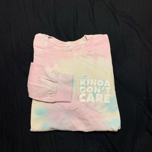 long sleeve tie dye tee